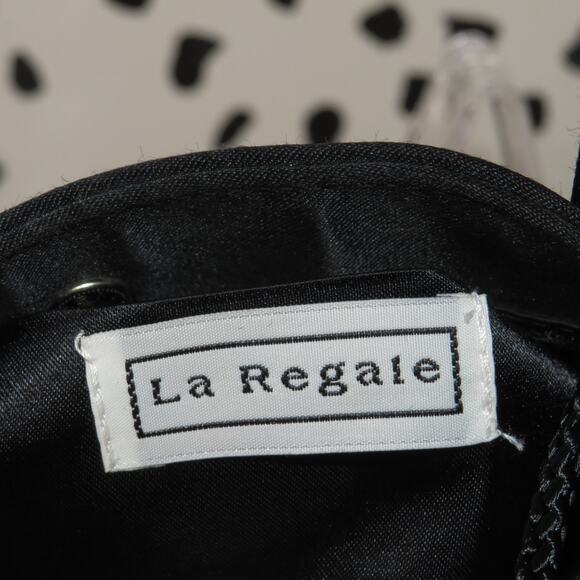 La Regale Black Satin Mini Bag - Picture 6 of 8